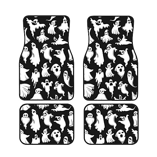 BAFAFA Car Floor Mats Floor Mat Halloween Goth printed Car Carpet for Cars Auto SUV Truck Accessories Front & Rear Sets of 4 Pieces