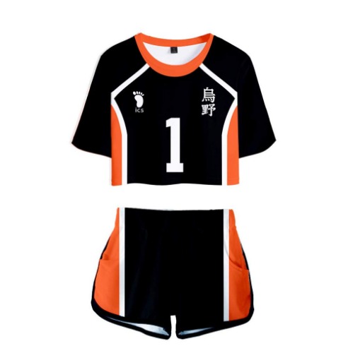 Gurbanton Haikyuu Cosplay Costume Hinata Shoyo Karasuno High School Volleyball Uniform Shirt Shorts for Halloween - Large - 1-sawamura Daichi