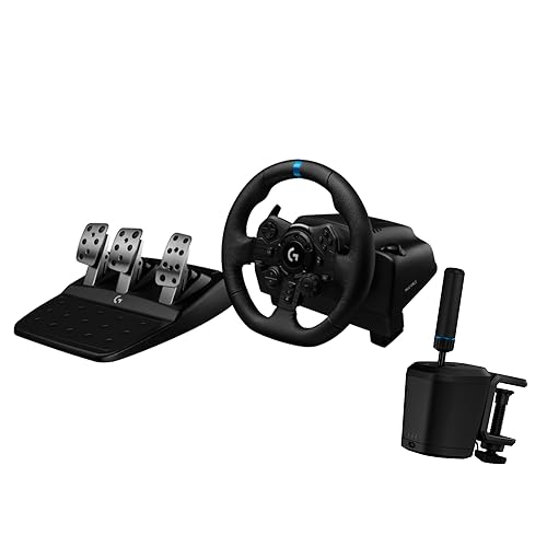 Logitech G923 Racing Wheel and Pedals + RS Shifter & Handbrake Bundle - PS5/PS4/PC - Playstation|PC - Wheel Kit + PC Shifter/Handbrake Bundle