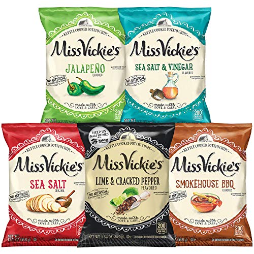 Miss Vickie's Kettle Cooked Potato Chip Variety Pack , 1.375 Ounce (Pack of 28) - 28ct Variety Pack - 1.375 Ounce (Pack of 28)