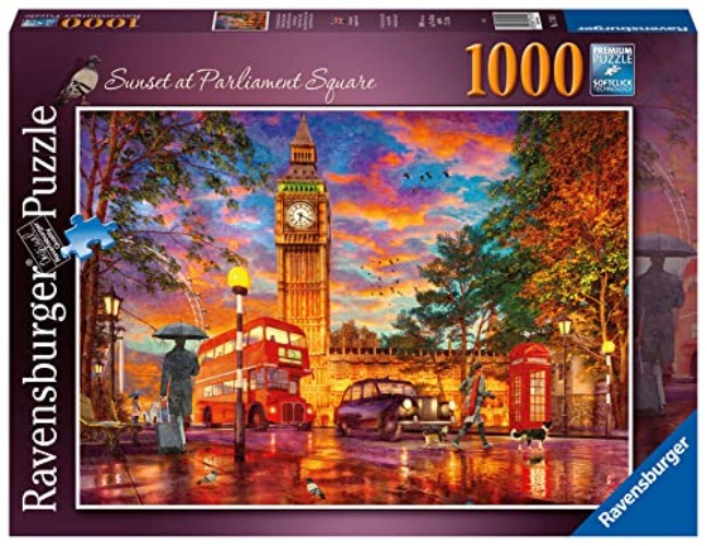 Ravensburger London Sunset at Parliament Square 1000 Piece Jigsaw Puzzle for Adults & Kids Age 12 Years Up - England, UK