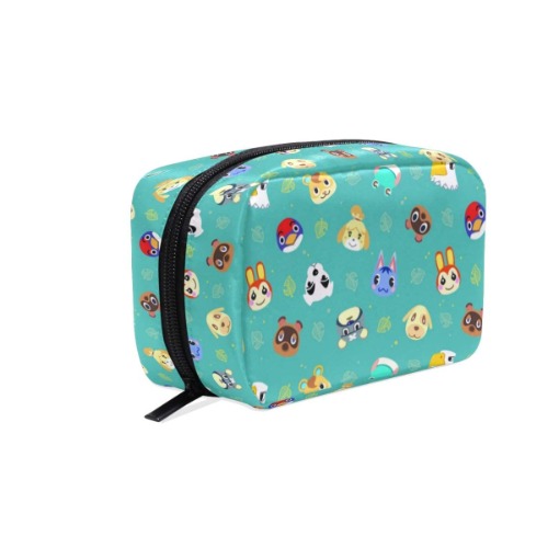 Cosmetic Bag Portable and Suitable for Travel Animal Crossing Pattern Make Up bag with Zipper Pencil Bag Pouch Wallet