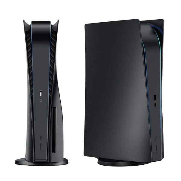 PS5 Faceplate für Disk-Konsole DOBEWINGDELOU Anti-Staub und Kratzer Konsole Abdeckung für Playstation 5 Disc Edition Konsole hart ABS stoßfest Abdeckung Ersatz Platte Shell Matt Schwarz