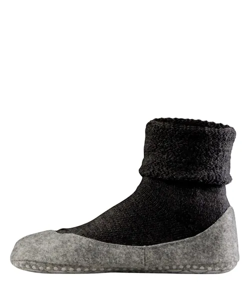 FALKE Haussocken Cosyshoe Schurwolle Baumwolle Damen schwarz grau viele weitere Farben verstärkte Hüttensocken ohne Muster atmungsaktiv Noppendruck rutschhemmend auf der Sohle 1 Paar