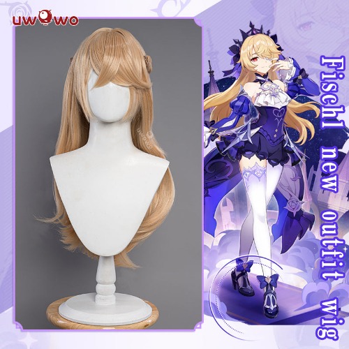 【Pre-sale】Uwowo Genshin Impact: Fischl  Wig Amy Gothic Electro New Skin Mondstadt Cosplay Wig Long Hair