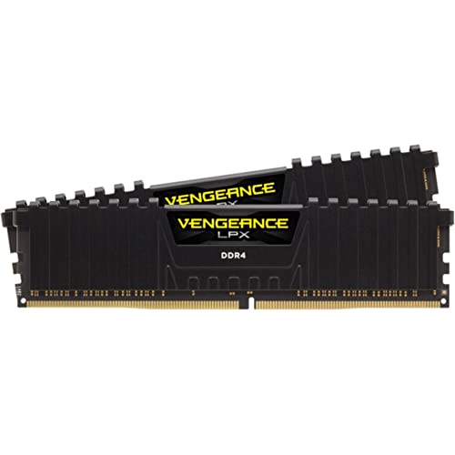 Corsair Vengeance LPX 64GB (2x 32GB) DDR4 3200(PC4-25600) C161.35V Desktop Memory -Black - Black - 64GB Kit (2x32GB) - 3200MHz - Memory