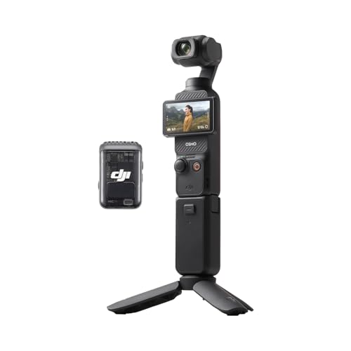 DJI Osmo Pocket 3 Creator Combo, Vlogging Camera with 1'' CMOS & 4K/120fps Video, 3-Axis Stabilization, Face/Object Tracking, Fast Focusing, Mic Included for Clear Sound, Small Camera for Photography - Osmo Pocket 3 Creator Combo