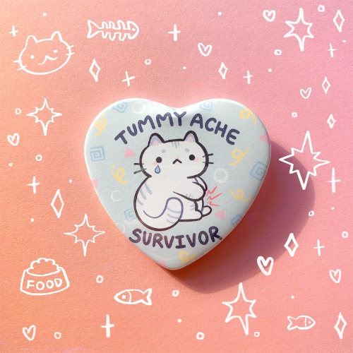 Tummyache Survivor Heart Button | Default Title
