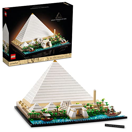 LEGO Architecture Great Pyramid of Giza Set 21058, Home Décor Model Building Kit, Creative DIY Activity, Famous Landmarks Collection - FrustrationFree Packaging