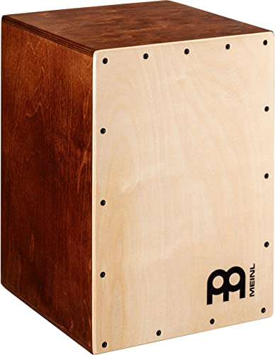 Meinl Percussion Jam Cajon Box Drum with Snare and Bass Tone for Acoustic Music — Made in Europe — Baltic Birch Wood, Play with Your Hands, 2-Year Warranty (JC50LBNT) - Light Brown/Natural