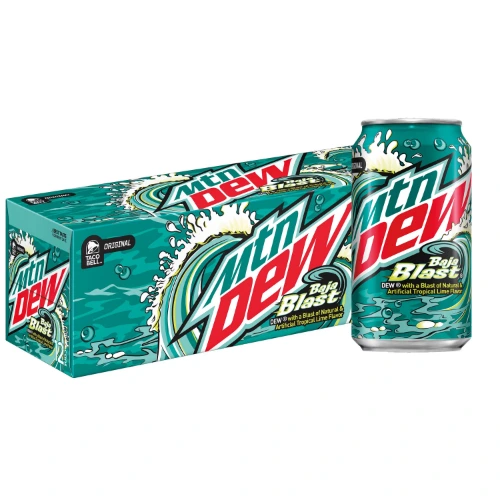 Mountain Dew Baja Blast (12 oz) 12 Pack Cans