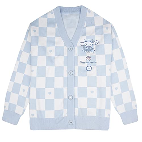 Women's Japan Cute Cardigan Sweater Kawaii JK Uniform Cardigan Sweater Cosplay Sweater - Large - Blue