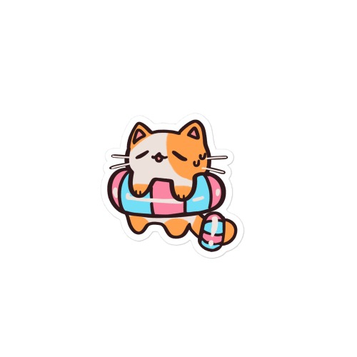Floaty Kitty Sticker | 3″×3″