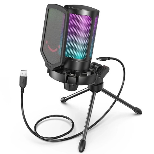 Professional Pink Streaming Microphone | Black