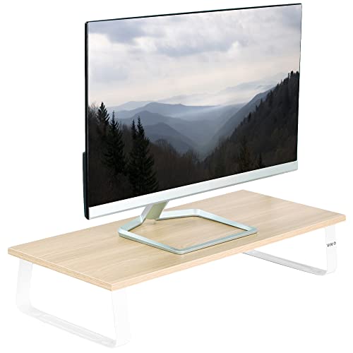 wooden single monitor riser