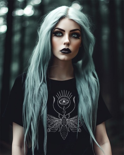 Sacred Moth Tee - Unisex Vegan Tee Grunge Aesthetic T-Shirt Dark Academia Pagan Gothic Alt Style Witchy Clothing | S
