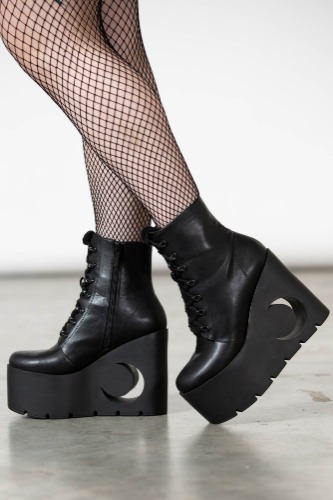 KILLSTAR Crescent Boots | EU37 / Black / 100% Synthetic Materials