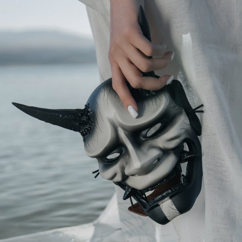 Japanese Hannya Mask White and Black | Default Title