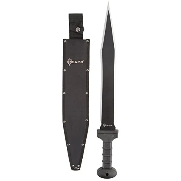 REAPR 11005 Meridius Full Tang Sword | 25" Real Dual Edge Sword w/ 7" Sword Hilt Handle and Sheath | Battle Ready Combat Knife Perfect for Survival Gear & Collection | 420 Stainless Steel