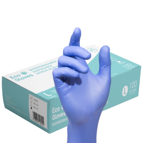 Biodegradable Nitrile Gloves (100 gloves/box) by Eco Gloves - Small