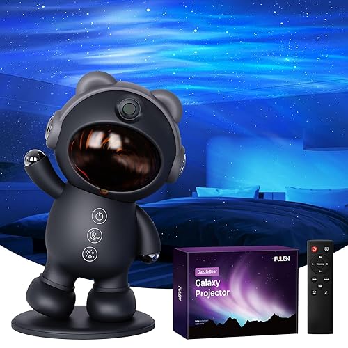 FULEN Galaxy Projector Bedroom Decor,Star Projector Night Light,Sensory Lights Ceiling Projector, LED Lights for Teens Room Decor, Black - Black
