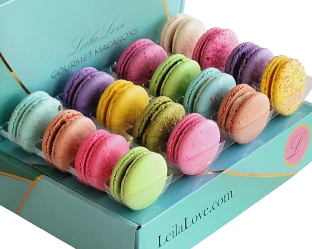 LeilaLove Macarons-16 specialty Macaron up to dozen flavors - Gift box may varies in colors and styles
