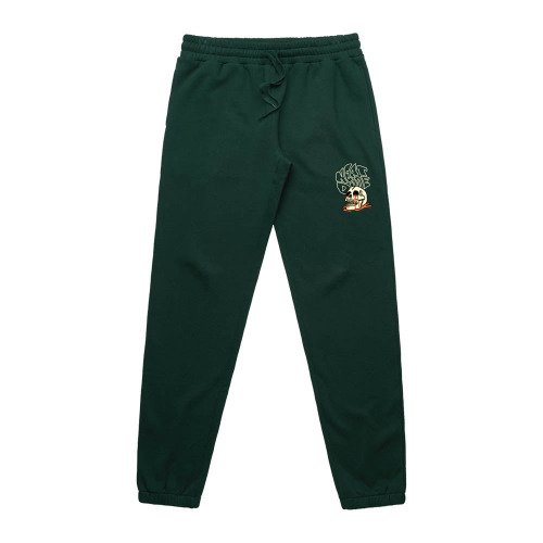 Embroidered Skull Puddle Track Pants - 2XL