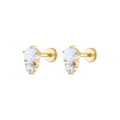 Wish and Hope Opal Nap Earrings | Gold