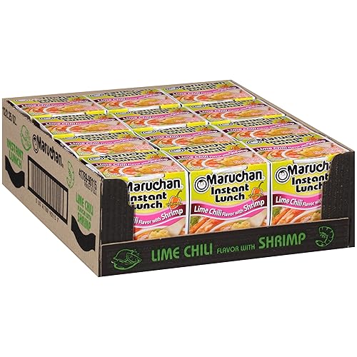 Maruchan Instant Lunch Lime Chili Flavor with Shrimp, 2.25 Oz, Pack of 12 - 2.25 Ounce (Pack of 12) - Lime chili - Instant Lunch