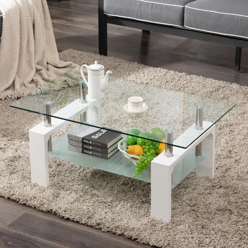 Kutlay Glass Top Coffee Table