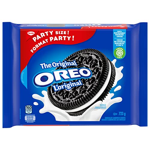 OREO Original Chocolate Sandwich Cookies, School Snacks, Party Size, 723g