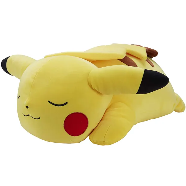 Pokemon 18” Plush Sleeping Pikachu - Cuddly Must Have Fans - Plush Perfect for Traveling, Car Rides, Nap Time, and Play Time! - Pikachi