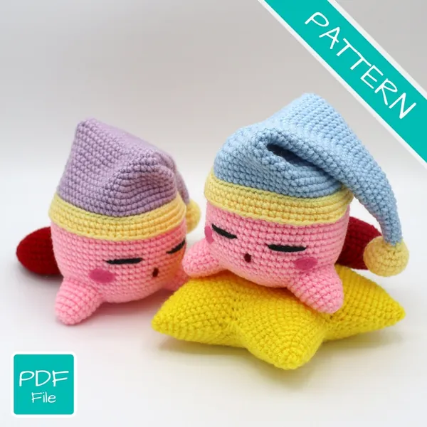 Crochet Pattern: Sleepy Star Puff Amigurumi PDF [ENGLISH]
