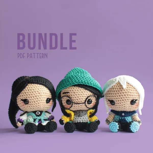 PDF PATTERN BUNDLE | Female Agents Amigurumi (1)