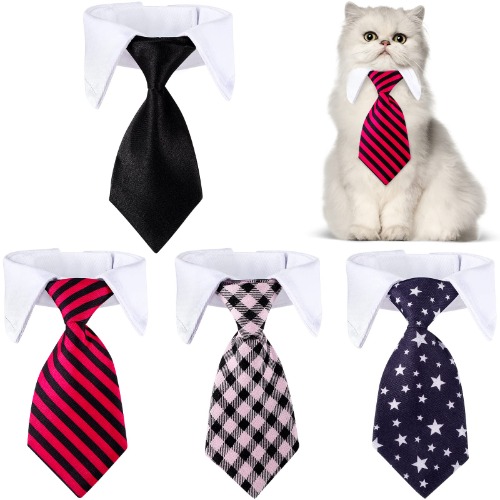 Saintrygo 4 Pieces Tie Collar Adjustable 