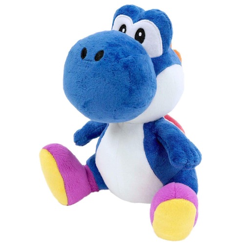 Little Buddy 1388 Super Mario Bros All Star Collection Dark Blue Yoshi Stuffed Plush, 7" - Dark Blue Yoshi