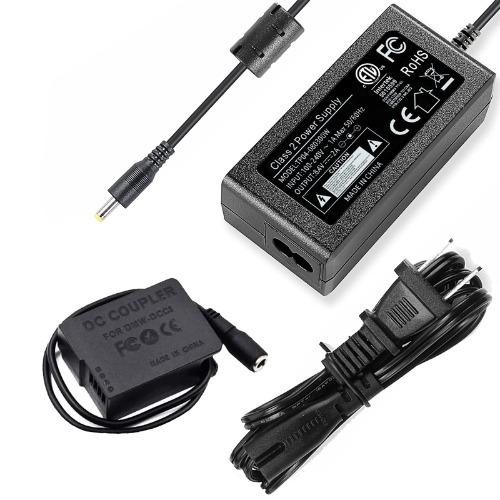 F1TP DMW-AC10 DMW-DCC8 AC Power Adapter Dummy Battery for Panasonic Lumix DMC-G5 G6 G7 GX8 G80 G81 G85 GH2 GH2K FZ200 FZ300 FZ2000 G90 G99 Cameras. - 