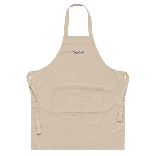Yes, Chef Embroidered Organic Cotton Apron - Rope