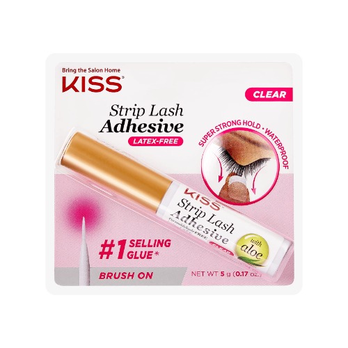 KISS Strip Eyelash Adhesive, Clear 0.176 Oz KPLGL01 - Clear