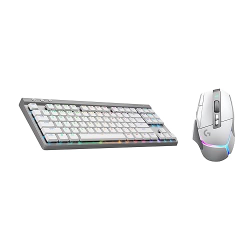 Logitech G502 X PLUS Wireless Gaming Mouse & G515 LIGHTSPEED TKL Wireless Gaming Keyboard, Fully Programmable RGB Low-Profile Gaming Keyboard & Mouse Combo – PC/Mac - White - White - Wireless - RGB - Mouse + Keyboard