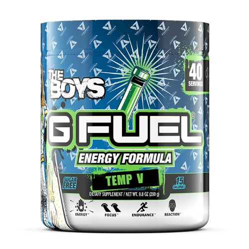 G Fuel Temp V Energy Powder, 9.8 oz (40 servings) - 