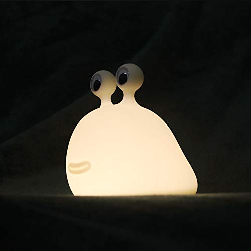 MUID Original Authentic Slug Night Light with Touch Sensor for Bedroom, Nursery Squishy Silicone Soft Night Light for Breastfeeding, Cute Animal Bedside Lamp for Baby Kids Teens - slug