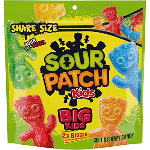 SOUR PATCH KIDS Big Kids Soft & Chewy Candy, Share Size, 12 oz - Sour - 12 Ounce (Pack of 1)
