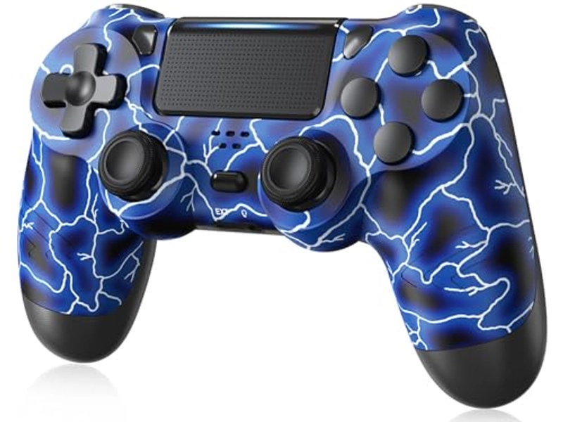 Yinjie P4 Controller Wireless Compatible with PS4/Slim/Pro/PC with Dual Vibration,Touch Pad,1000mAh,3.5mm Headphone Jack