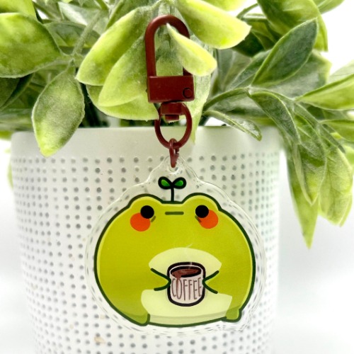 Coffee Frog Keychain - A Grade