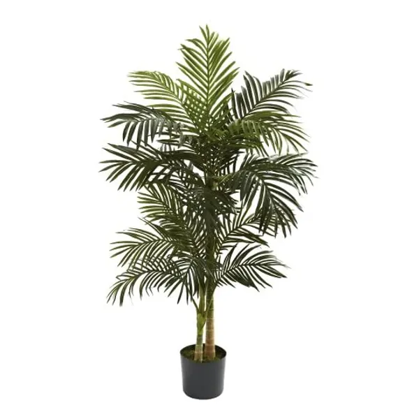 
                            Nearly Natural 5ft. Golden Cane Palm Artificial Tree, Green
                        