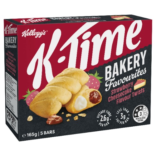 Kellogg’s K-Time Twists Bakery favourites Strawberry Cheesecake 5 Bars
