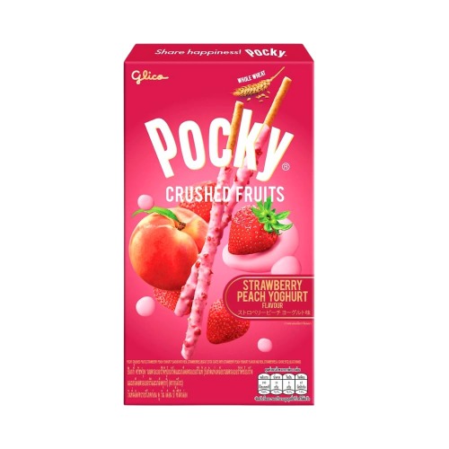 Glico Pocky Stick Biscuits w/Strawberry Peach Yoghurt Flavour 38g