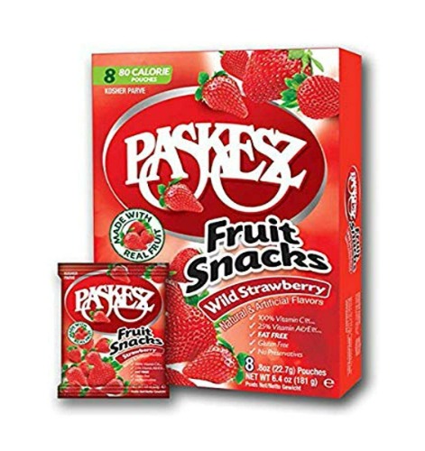 Paskesz Wild Strawberry Fruit Snacks, 181 g, Wild Strawberry