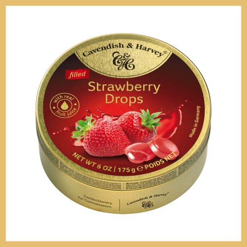 Cavendish & Harvey Strawberry Filled Drops 175 g (Pack of 10)